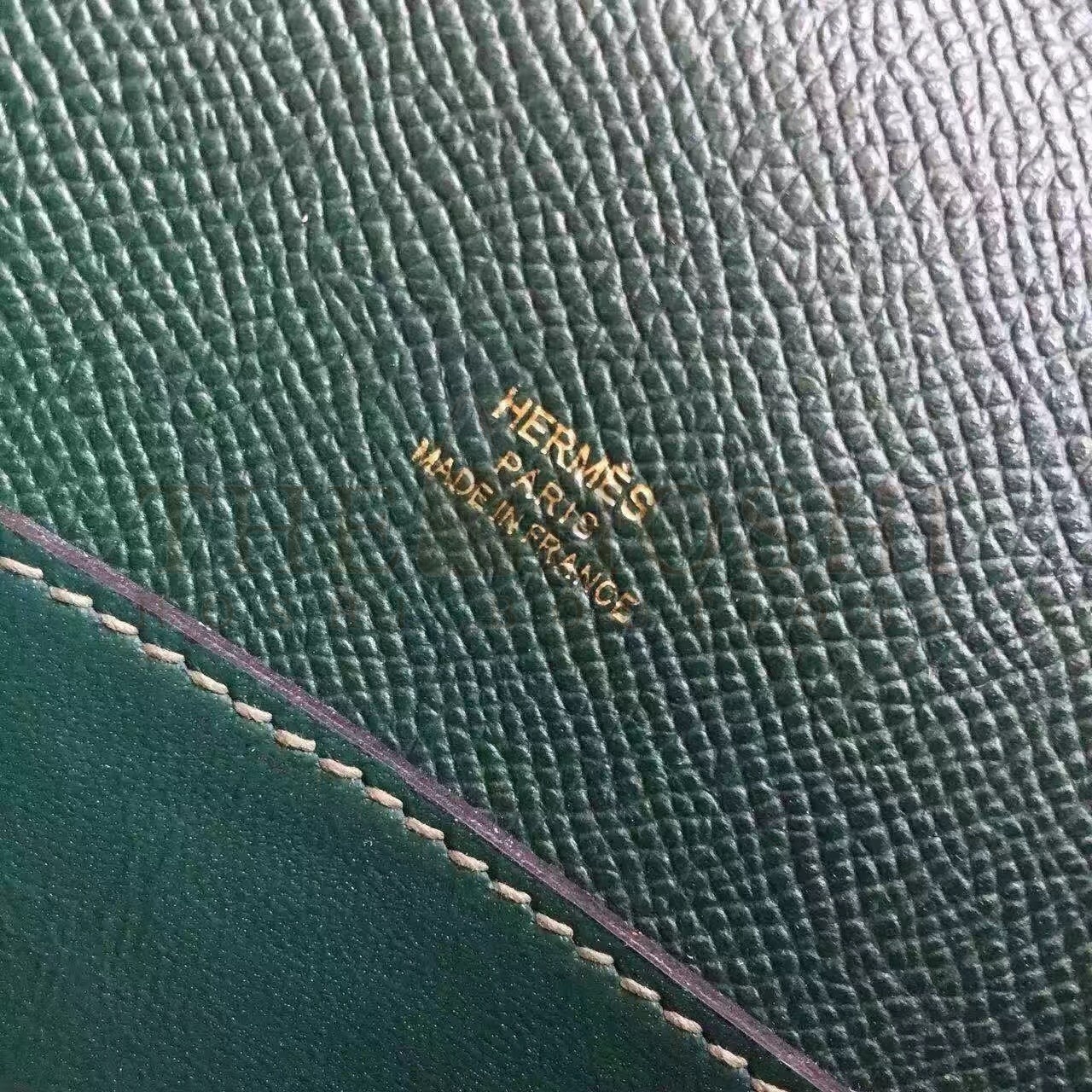 H**me5 Dark Green Kelly Pochette Epsom Handmade Bag Master Quality