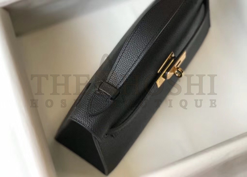 H**me5 Kelly Pochette Bag In Black Epsom Leather Master Quality