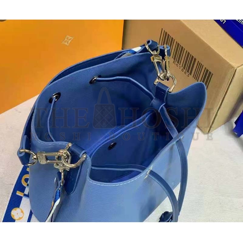 L0vis Vvtt0n LV Women NéoNoé BB Bucket Bag Blue Epi Grained Cowhide Master Quality
