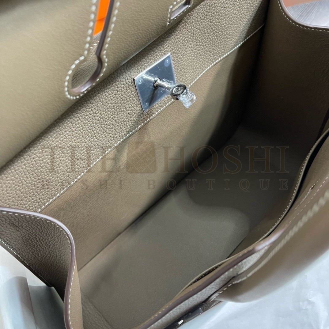 H**me5 Birkin 30 en Desordre Bag in Taupe Swift and Clemence Leather Master Quality