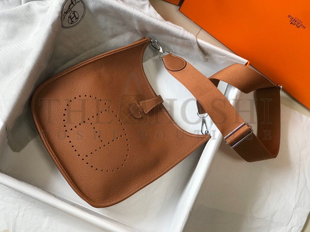 H**me5 Evelyne III 29 Bag In Gold Clemence Leather Master Quality