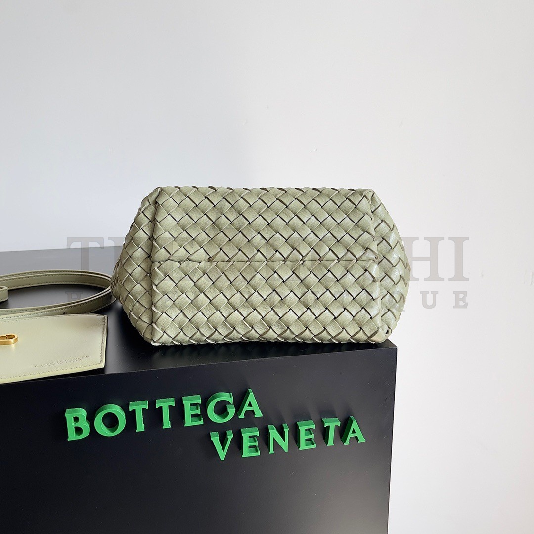 B0tt*ga Ven*ta Cabat Mini Bag In Travertine Intrecciato Lambskin Master Quality