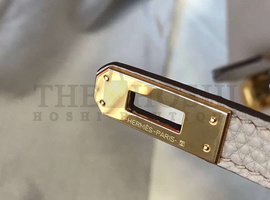 H**me5 Birkin 25 Bag In Beige Clemence Leather with GHW Master Quality