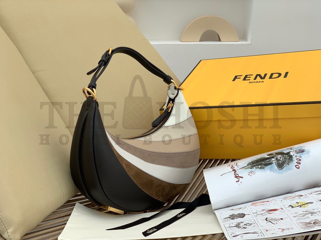 F**di F**digraphy Small Hobo Bag In Inlaying Leather Master Quality