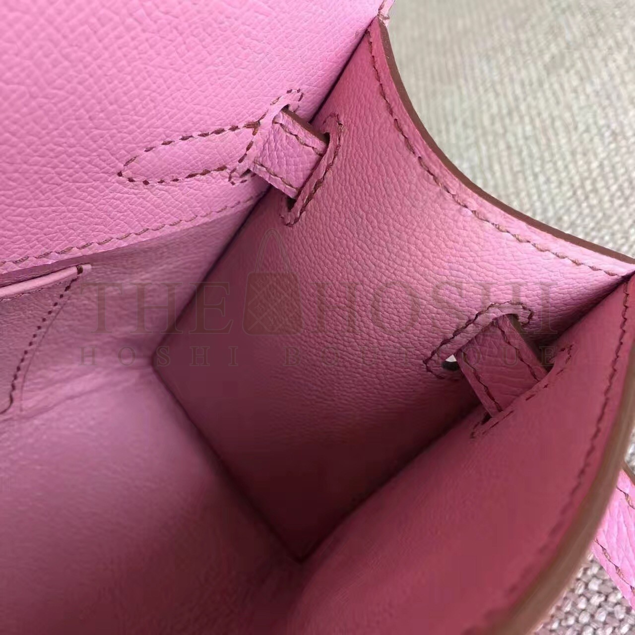 H**me5 Pink Kelly Pochette Epsom Handmade Bag Master Quality