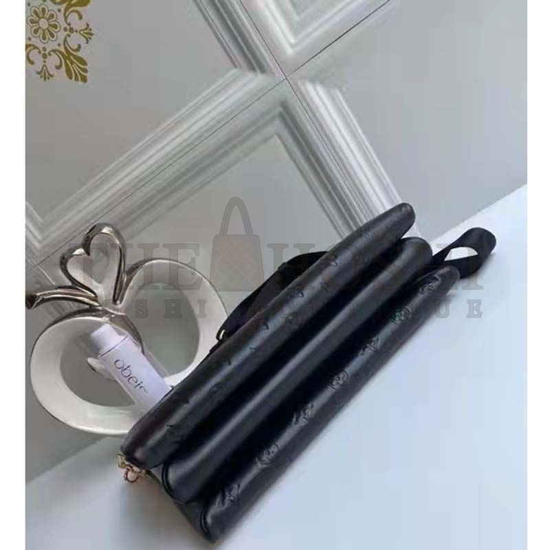 L0vis Vvtt0n LV Women Coussin PM Handbag Black Monogram Embossed Puffy Lambskin Master Quality