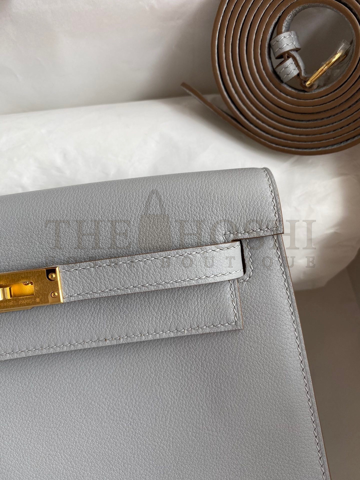 H**me5 Kelly Danse II Bag In Blue Glacier Evercolor Calfskin Master Quality