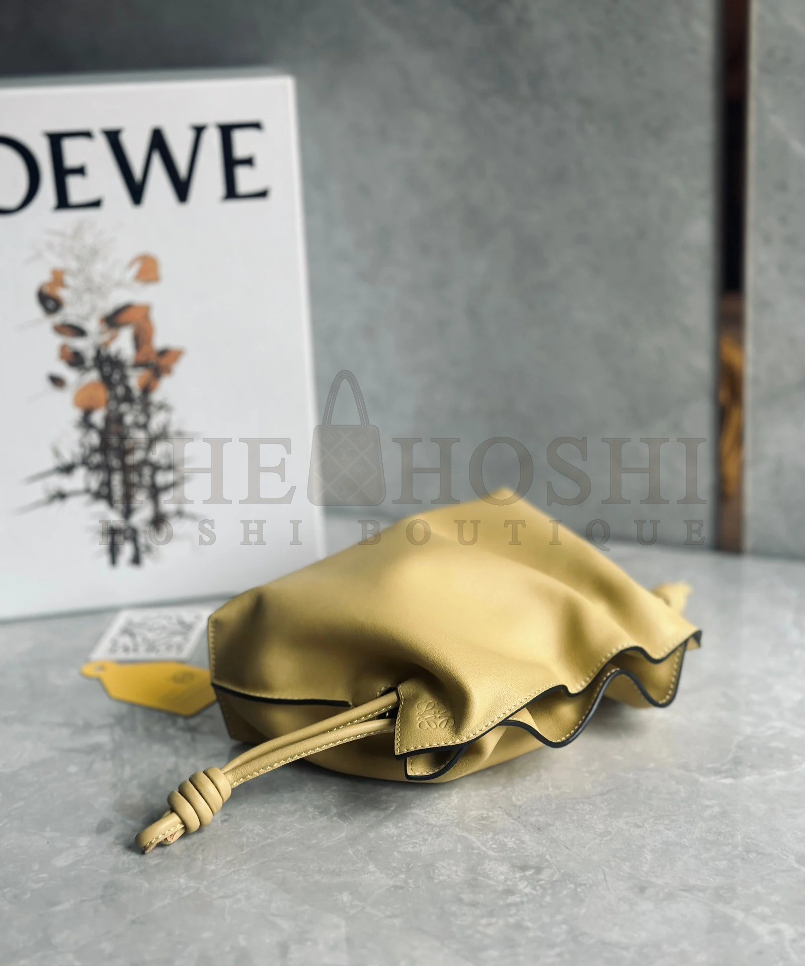 L0ew* Flamenco Clutch Bag In Dark Butter Calfskin Master Quality