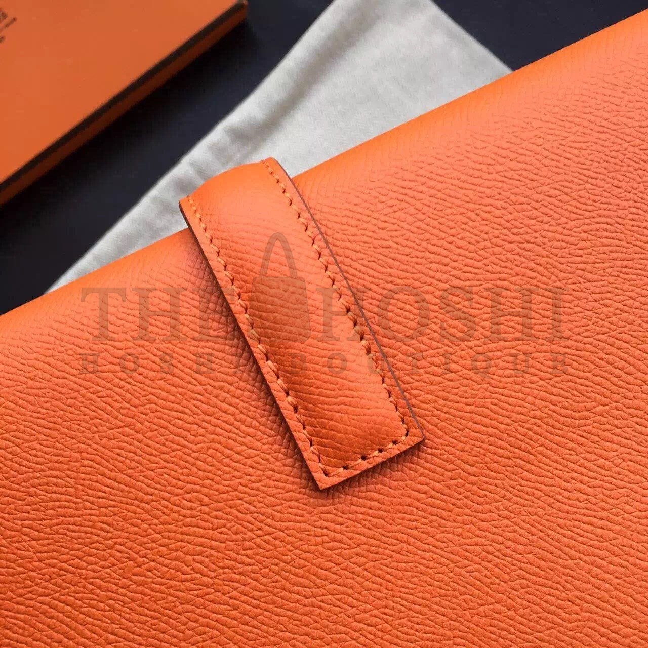 H**me5 Orange Epsom Jige Elan 29 Clutch Bag Master Quality