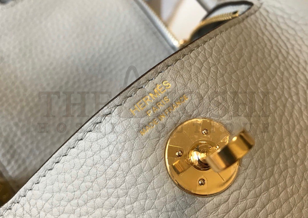 H**me5 Lindy Mini Bag In Pearl Grey Clemence Leather GHW Master Quality