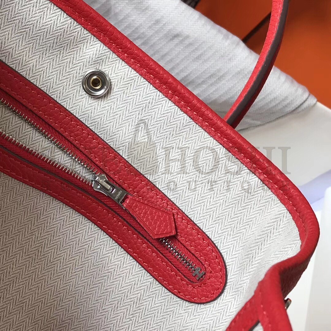 H**me5 Garden Party 36 Bag In Red Clemence Leather Master Quality