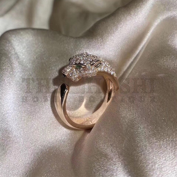 Ca*t1er Leopard Head Ring with D1am0nds, PANTHÈRE Ca*t1er RING Dupe Master Quality