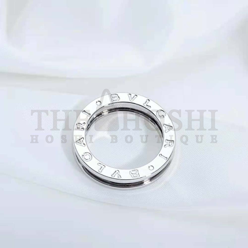 Bv1g*ai Women B.Zero1 One-Band Ring in 18 KT White Gold Master Quality