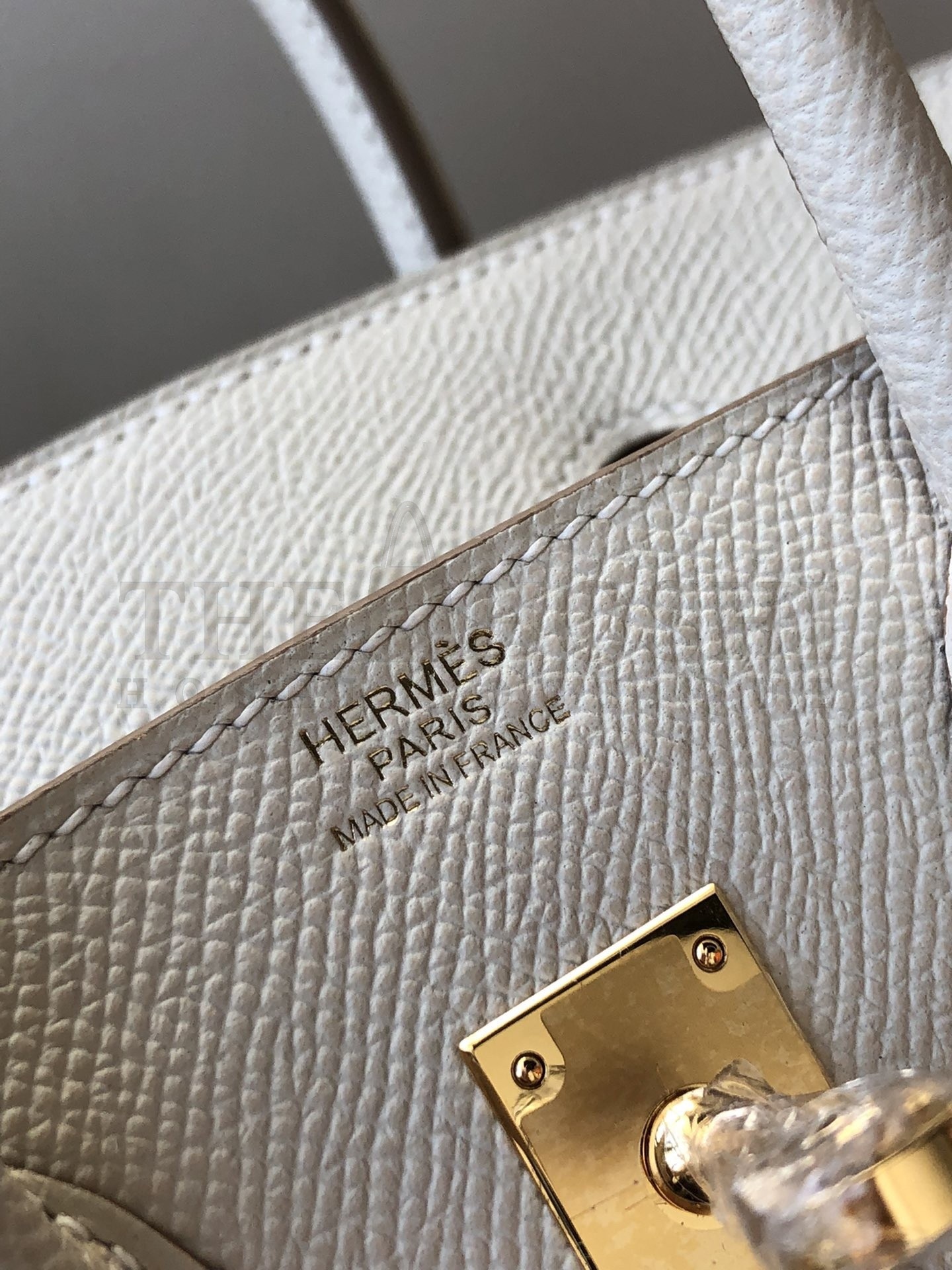 H**me5 Birkin 25 Sellier Handmade Bag In Craie Epsom Calfskin Master Quality