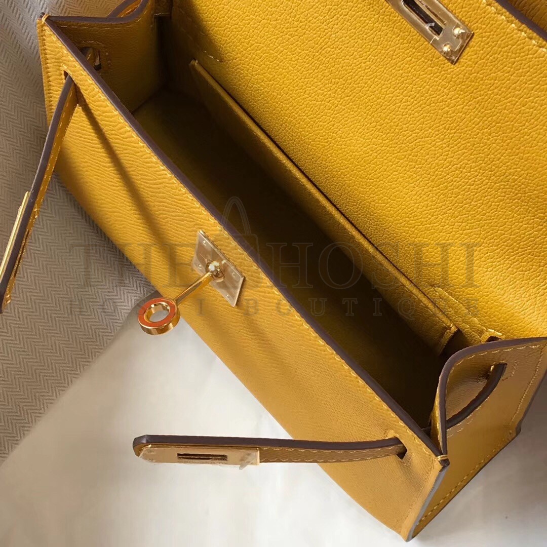 H**me5 Kelly Mini II Bag In Yellow Epsom Leather Master Quality