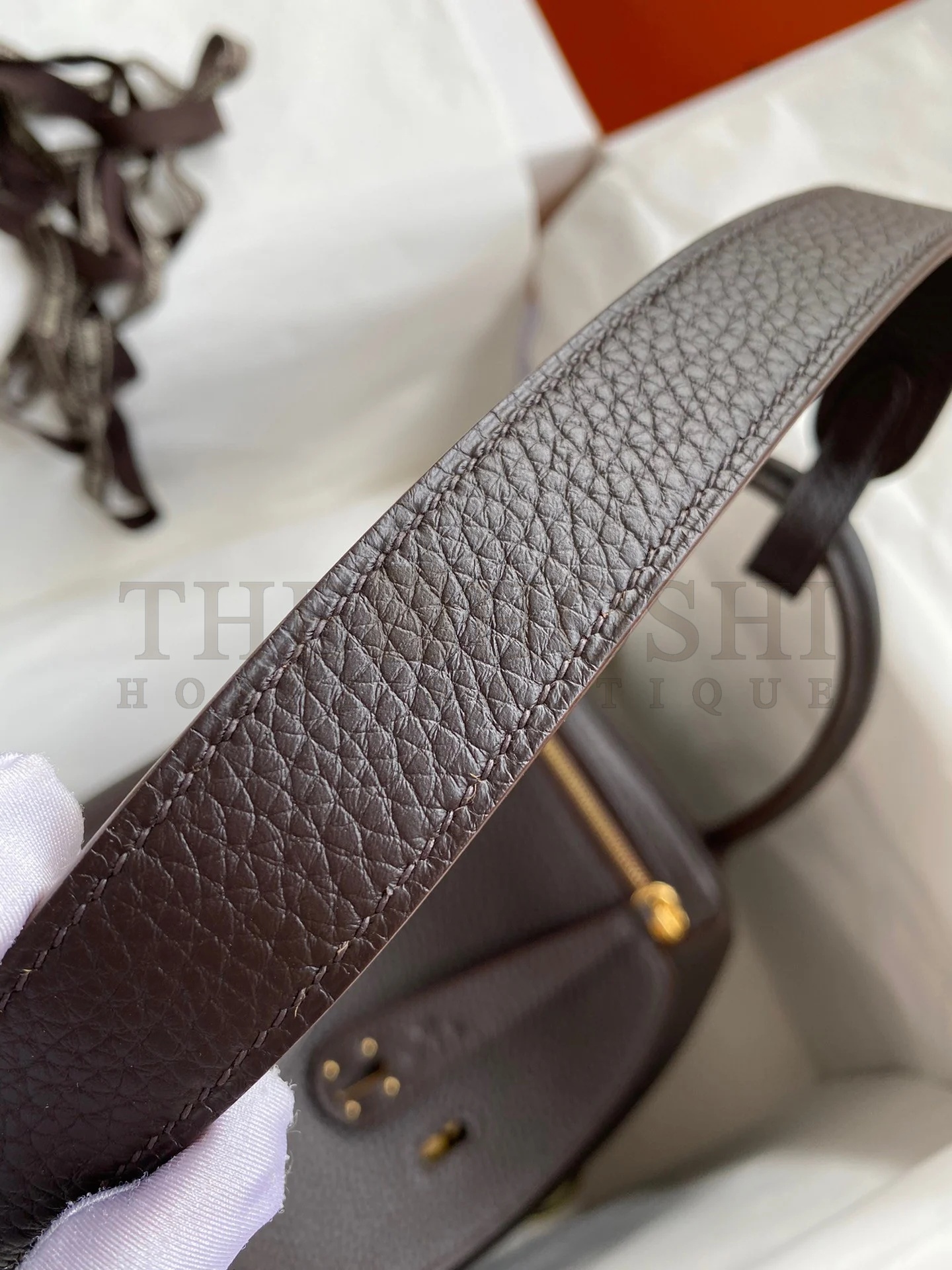 H**me5 Lindy 26 Handmade Bag In Ebene Clemence Leather Master Quality