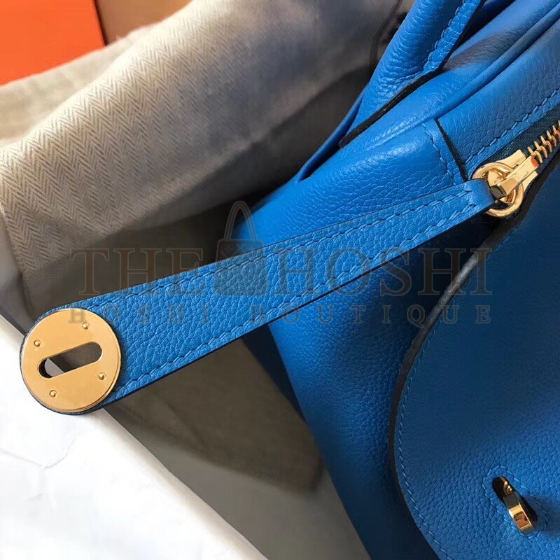 H**me5 Blue Zanzibar Lindy 30cm Bicolor Handmade Bag Master Quality