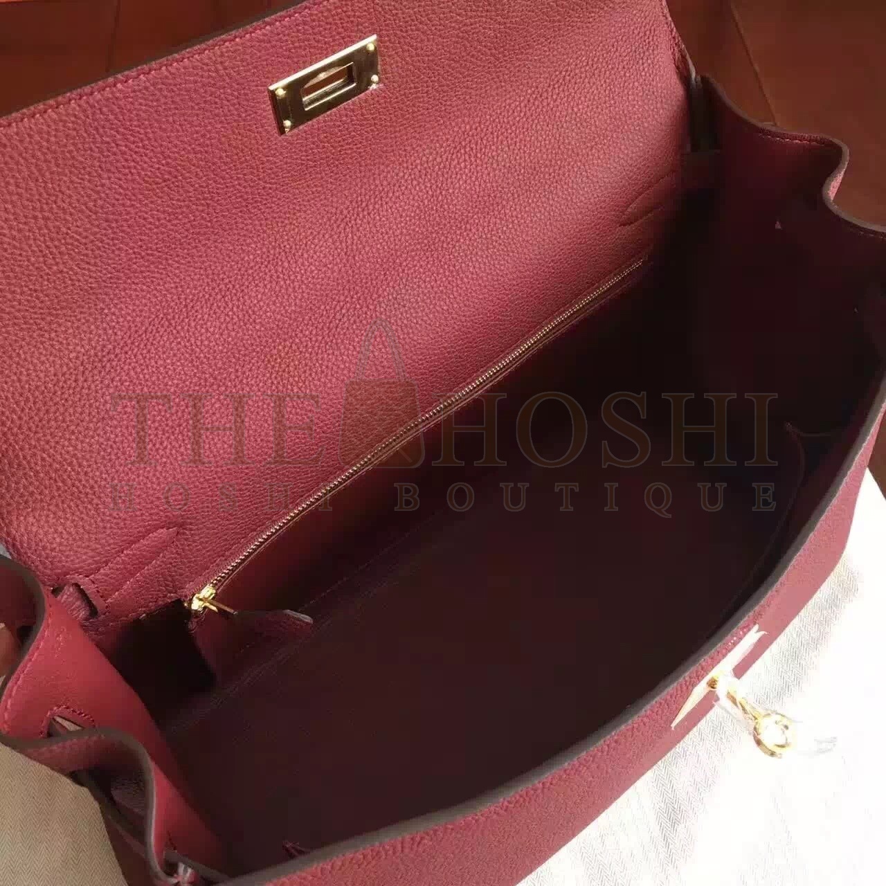 H**me5 Bordeaux Clemence Kelly 35cm Handmade Bag Master Quality