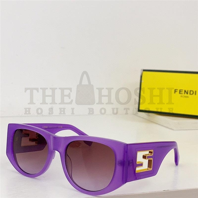F**di BAGUETTE FE 40109 I 01A Oval Sunglasses Women's✨ Master Quality