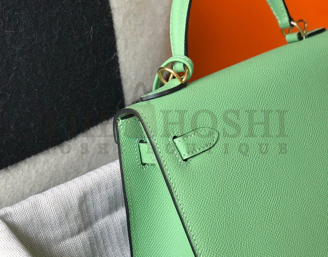 H**me5 Kelly 28cm Sellier Bag in Vert Cypres Epsom Calfskin GHW Master Quality