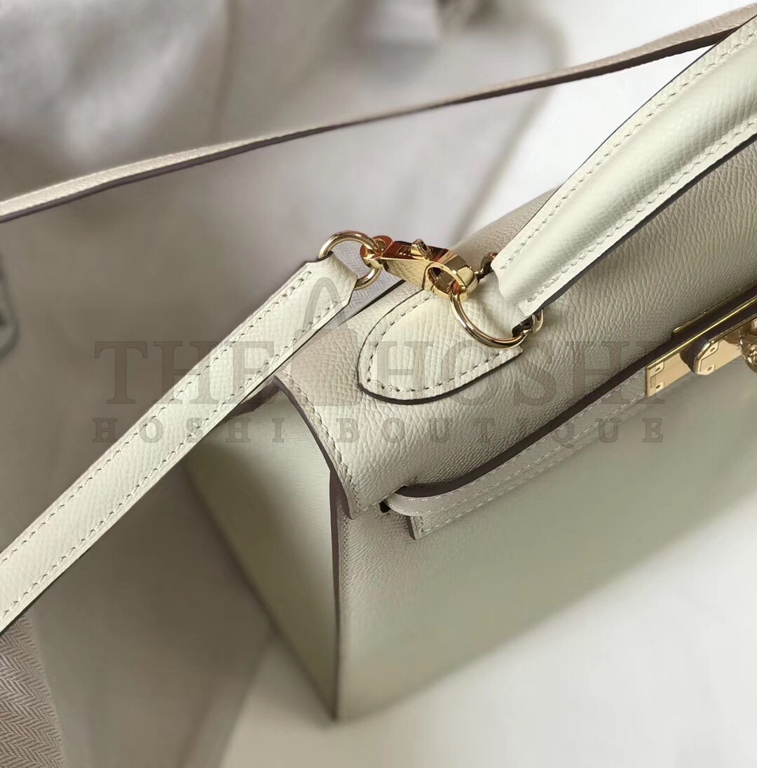 H**me5 White Epsom Kelly 32cm Sellier Bag Master Quality