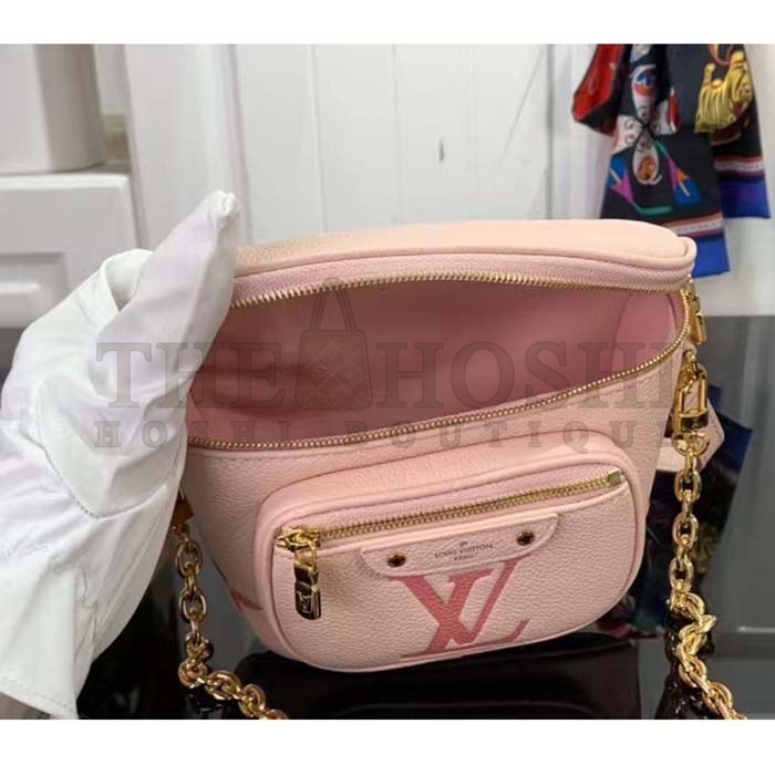 L0vis Vvtt0n LV Women Mini Bumbag Monogram Pink Monogram Empreinte Embossed S*pple Grained Cowhide Master Quality