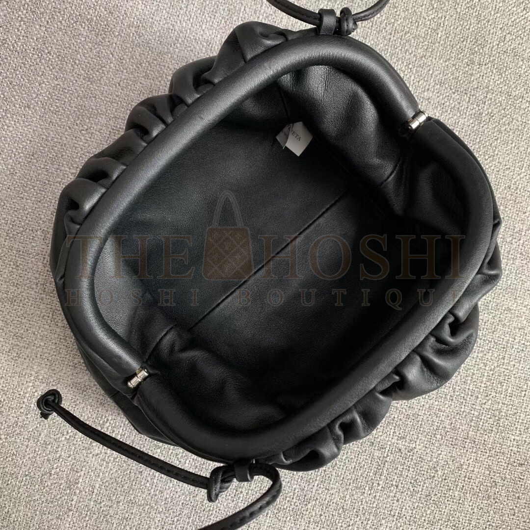 B0tt*ga Ven*ta Pouch Mini Bag In Black Calfskin Master Quality