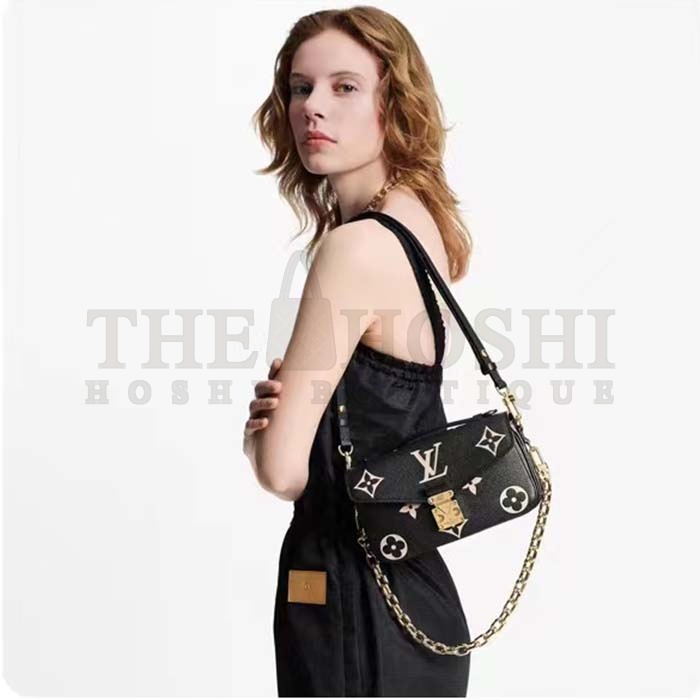L0vis Vvtt0n LV Women Pochette Metis East West Bag Black Beige Grained Cowhide Leather Master Quality