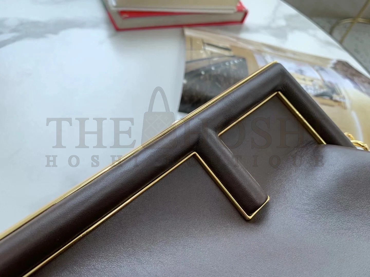 F**di First Medium Bag In Dark Brown Nappa Leather Master Quality