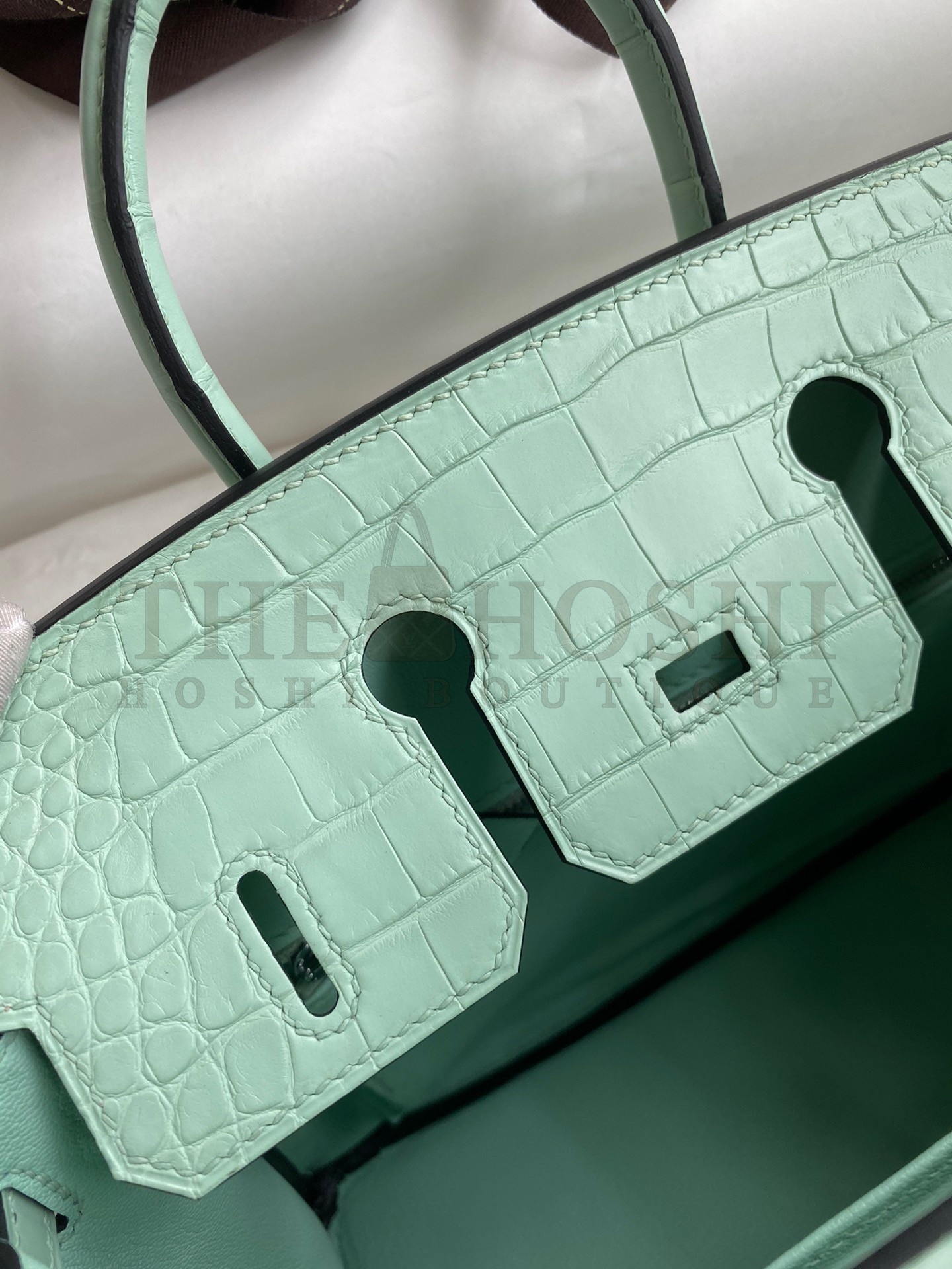 H**me5 Birkin 25 Retourne Handmade Bag In Vert D