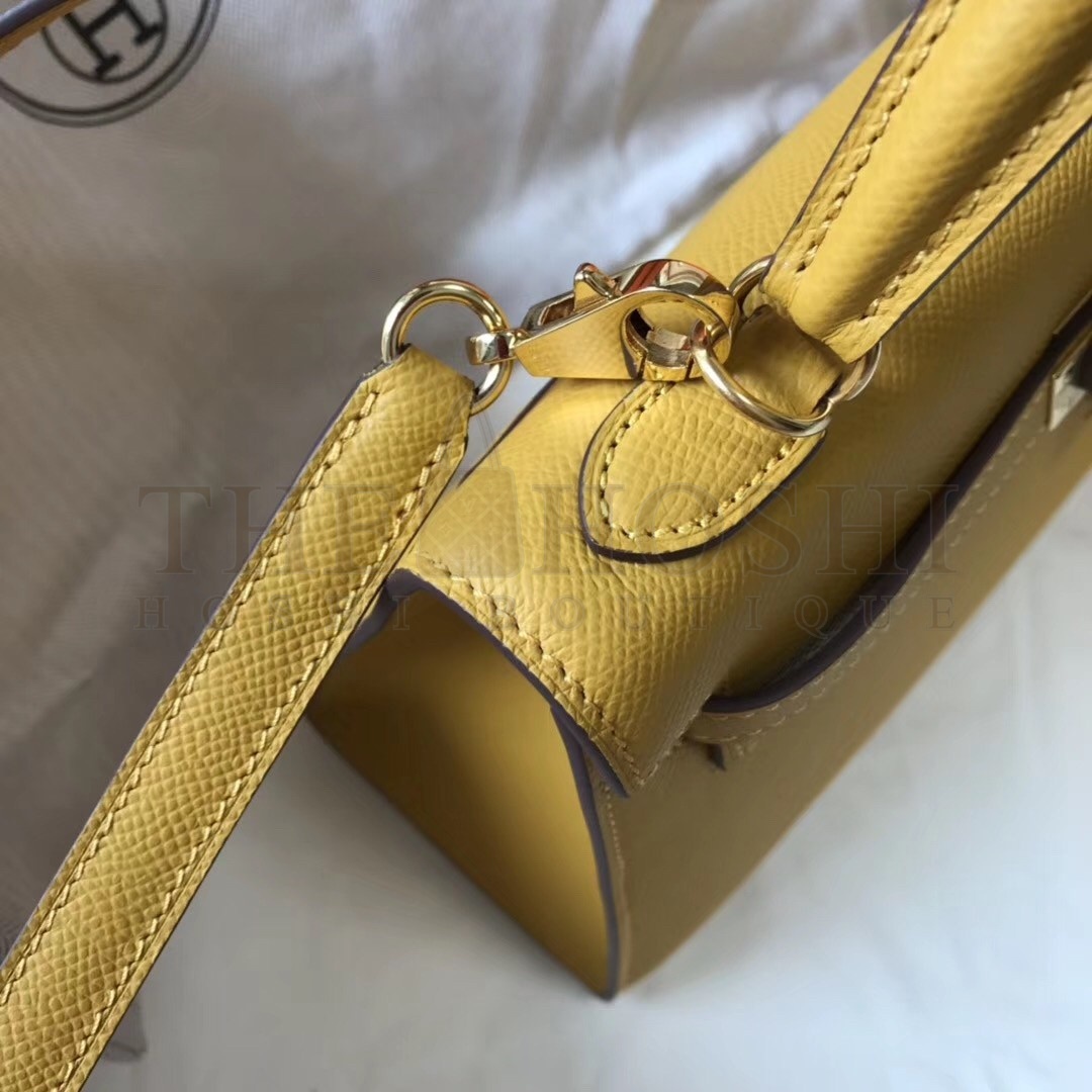 H**me5 Kelly 25cm Sellier Bag In Yellow Epsom Leather Master Quality