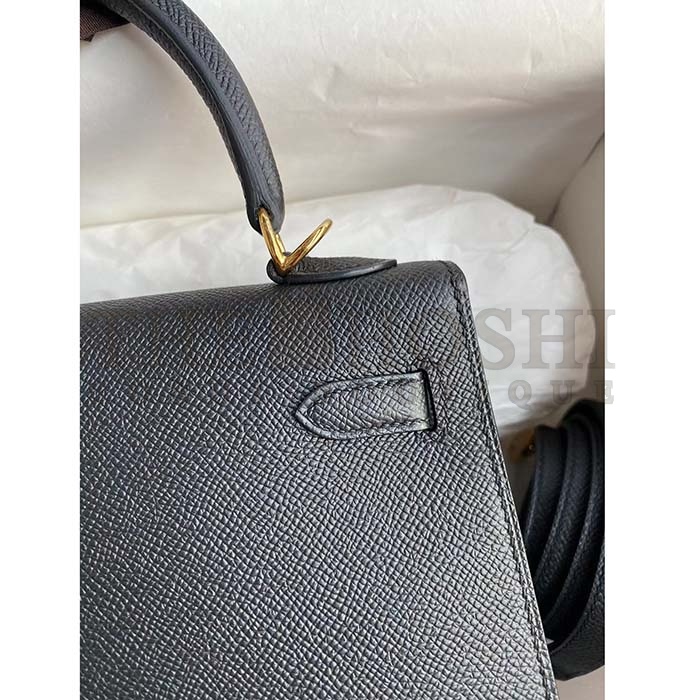 H**me5 Women Kelly Sellier 32 Bag in Togo Leather with Gold Hardware-Black Master Quality