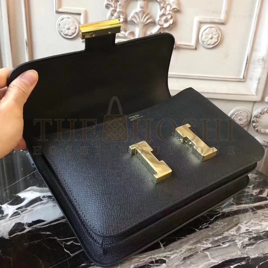 H**me5 Black Constance MM 24cm Epsom Leather Bag Master Quality