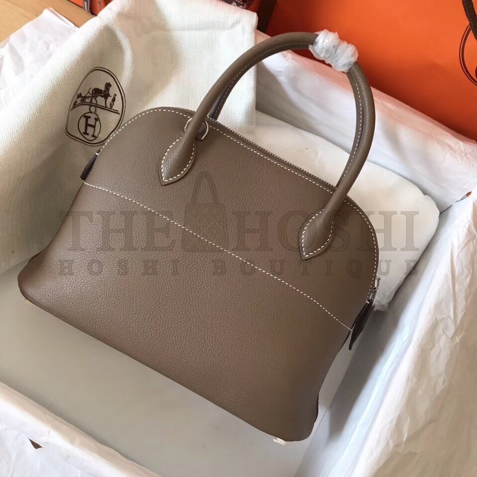 H**me5 Taupe Clemence Bolide 27cm Handmade Bag Master Quality