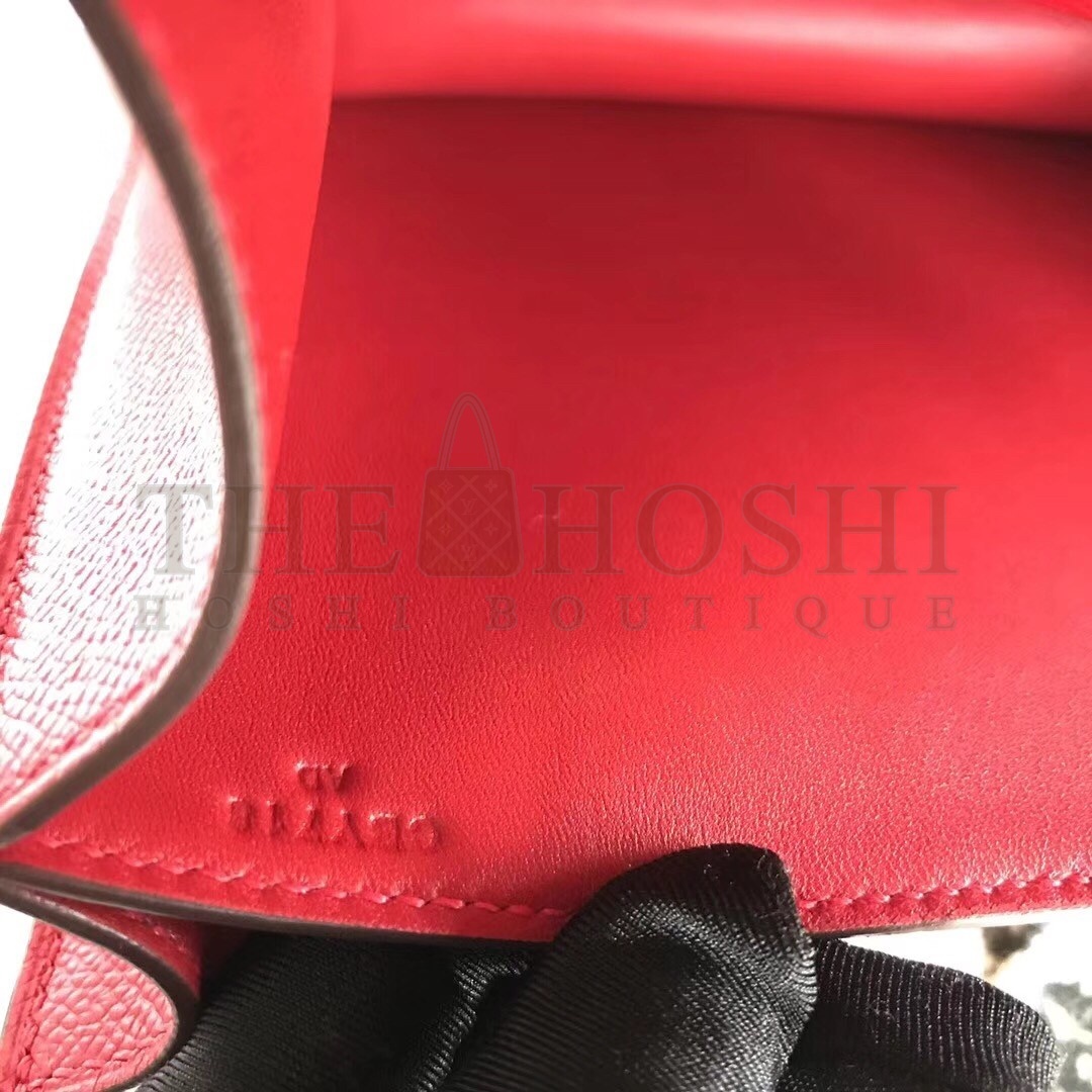 H**me5 Epsom Constance 24cm Red Handmade Bag Master Quality