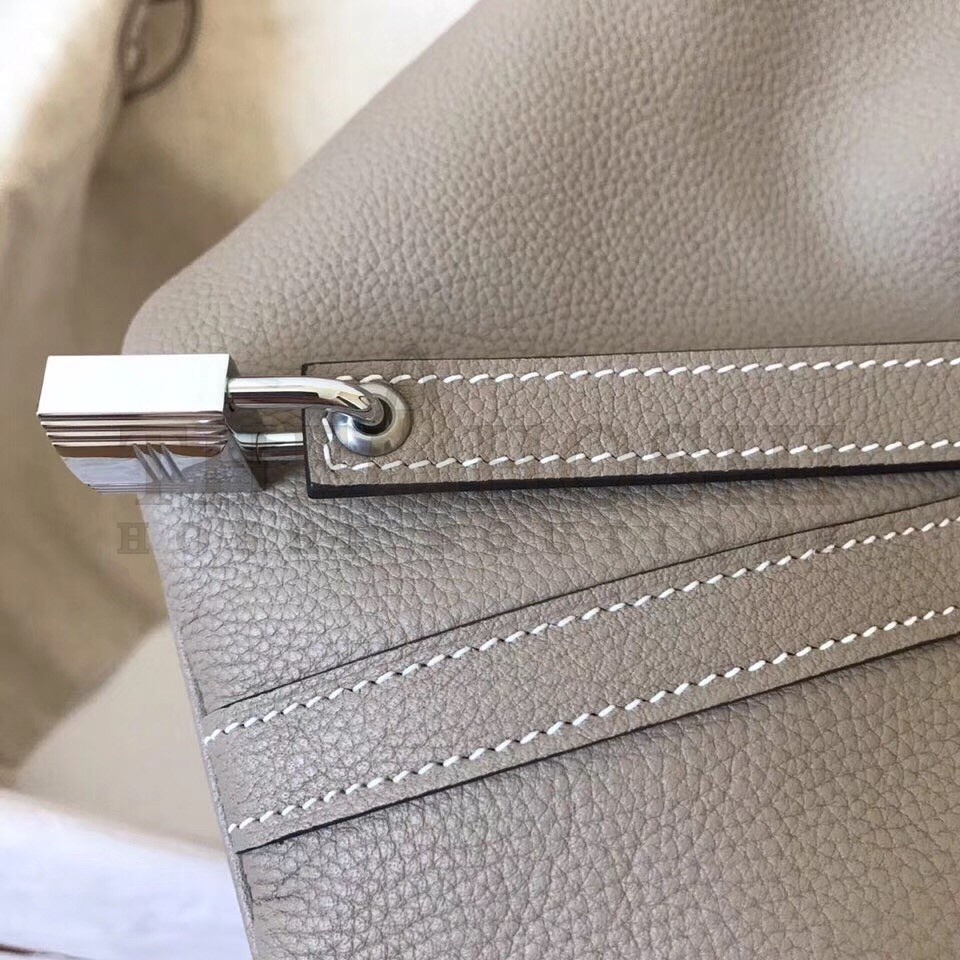 H**me5 Tourterelle Picotin Lock MM 22cm Handmade Bag Master Quality