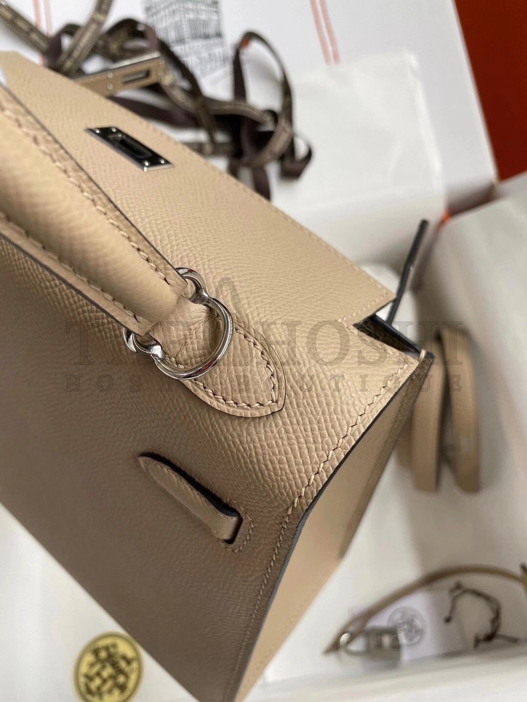 H**me5 Kelly Sellier 25 Handmade Bag In Trench Epsom Calfskin Master Quality