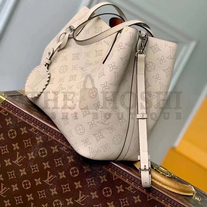 L0vis Vvtt0n LV Women Blossom MM Tote Bag Beige Mahina Perforated Calfskin Leather Master Quality