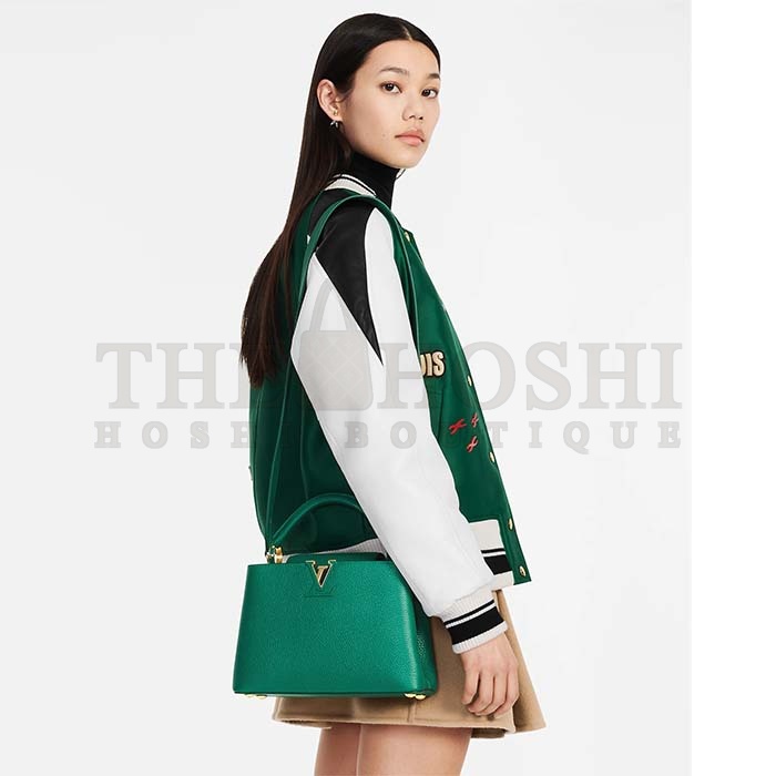 L0vis Vvtt0n LV Women Capucines BB Handbag Emeraude Green Taurillon Leather Master Quality