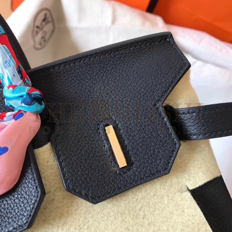 H**me5 Noir Birkin 30cm Clemence Handmade Bag Master Quality