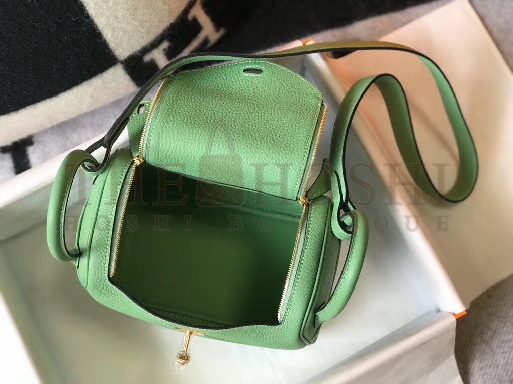 H**me5 Lindy Mini Bag In Vert Criquet Clemence Calfskin Master Quality