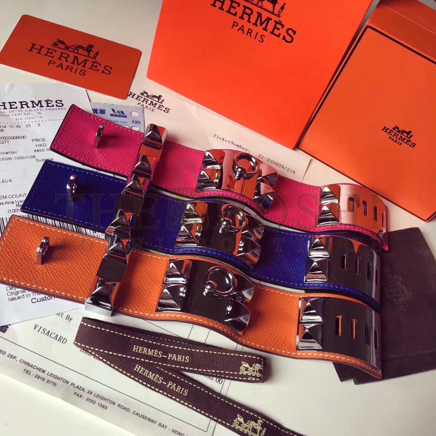 H**me5 Blue Epsom Collier de Chien Bracelet Size S Master Quality