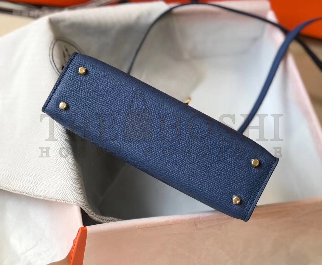 H**me5 Kelly Mini II Bag In Blue Agate Epsom Leather Master Quality