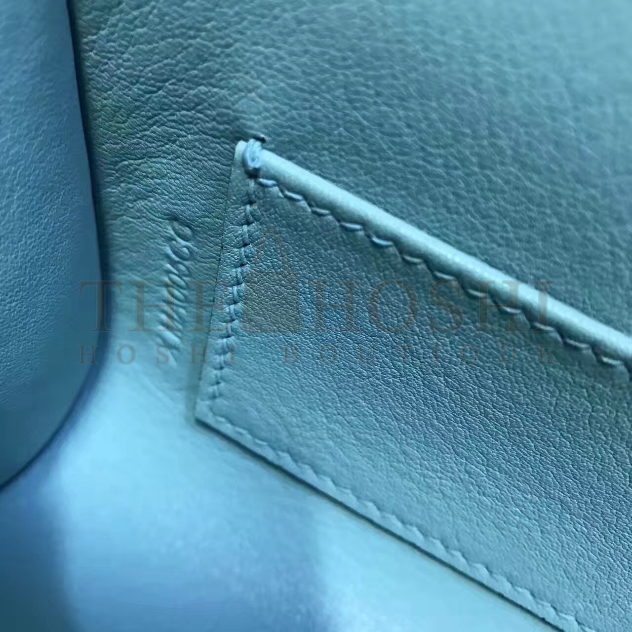 H**me5 Handmade Egee Clutch In Atoll Blue Swift Leather Master Quality
