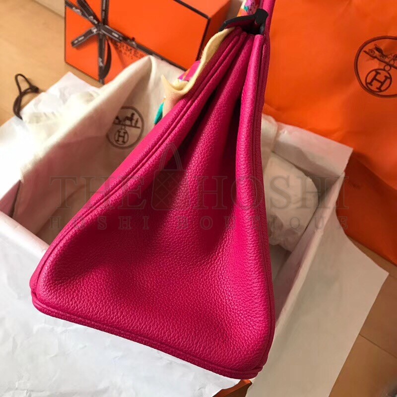 H**me5 Peach Birkin 35cm Clemence Handmade Bag Master Quality