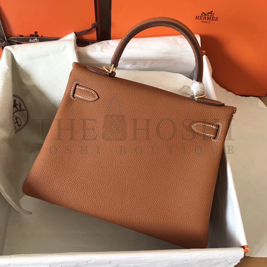 H**me5 Gold Clemence Kelly 28cm Handmade Bag Master Quality