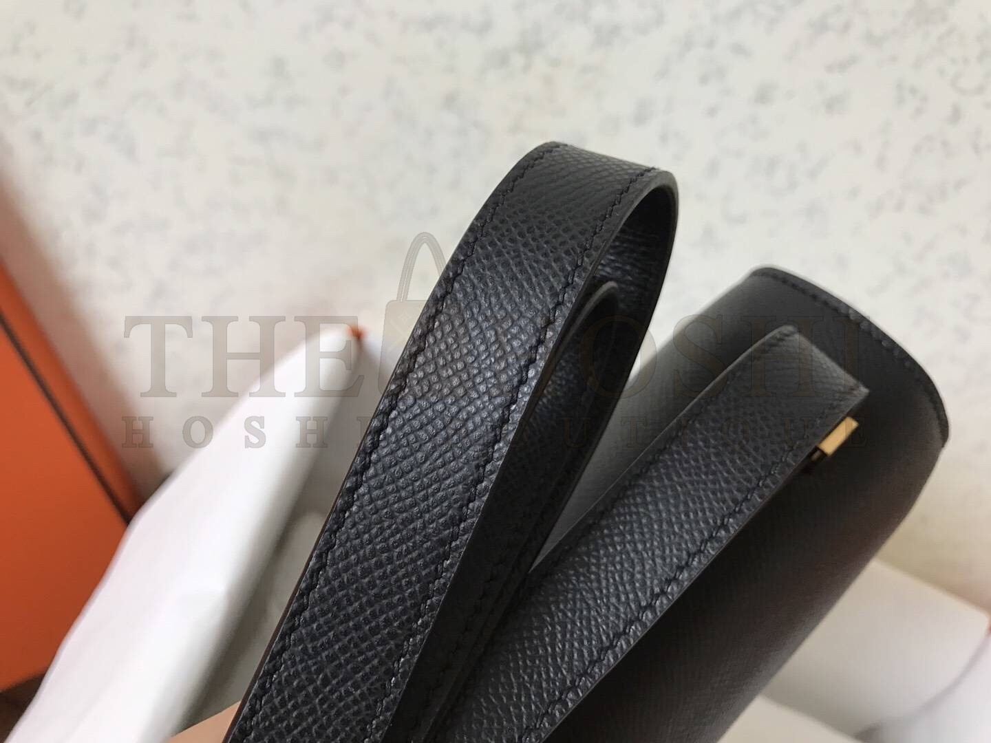 H**me5 Epsom Constance 24cm Black Handmade Bag Master Quality