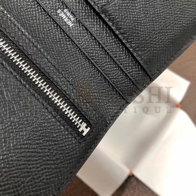 H**me5 Bearn Compact Wallet In Black Epsom Leather Master Quality