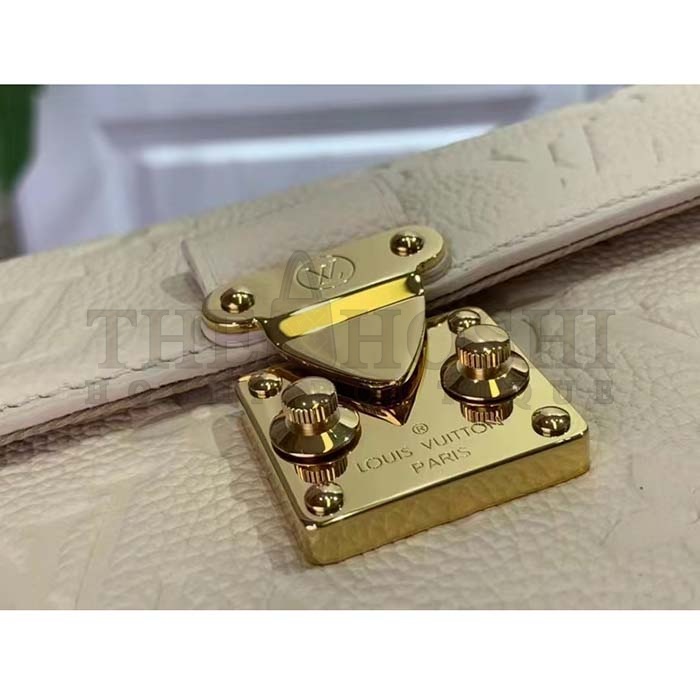 L0vis Vvtt0n LV Women Wallet On Chain Metis Cream Monogram Empreinte Embossed S*pple Grained Cowhide Leather Master Quality