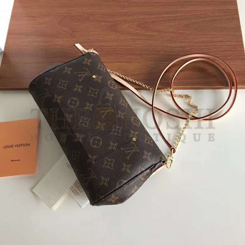 L0vis Vvtt0n LV Women Favorite MM Clutch in Monogram Coated Canvas-Brown Master Quality